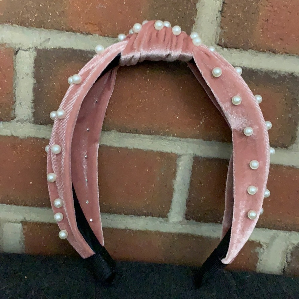 Knotted Pearl Headband - Pink NWOT
